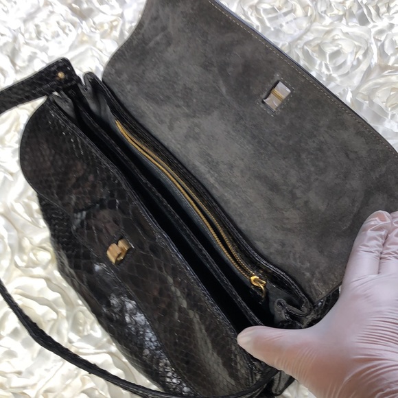 Zagliani Bag Black python leather (Authentic) - Picture 12 of 17